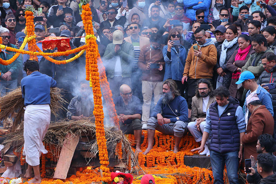 वरिष्ठ गायक भक्तराज आचार्यको पशुपति आर्यघाटमा अन्तिम बिदाइ